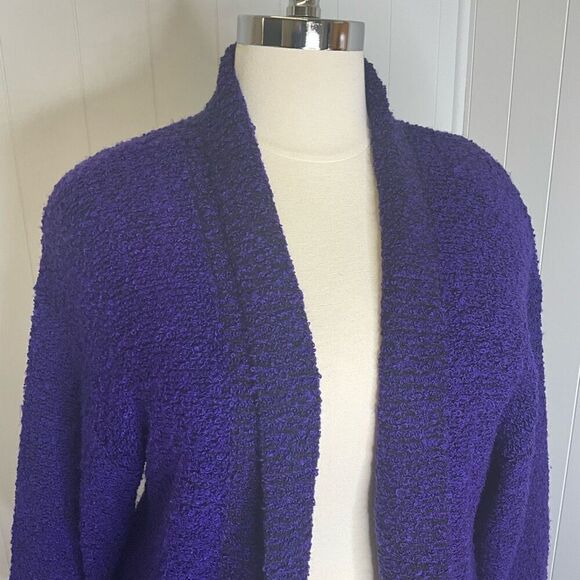 Vintage 80s Focal Point Women’s 1X 16W-18W Plus Acrylic Purple Cardigan Sweater - Picture 2 of 15